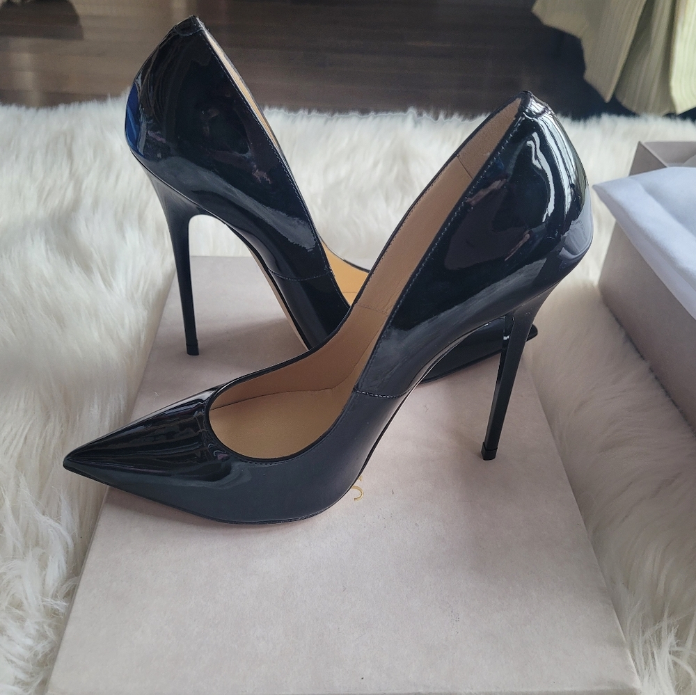 JIMMY CHOO Patent Leather Anouk 120 Pump Size 38 - Picture 10 of 13